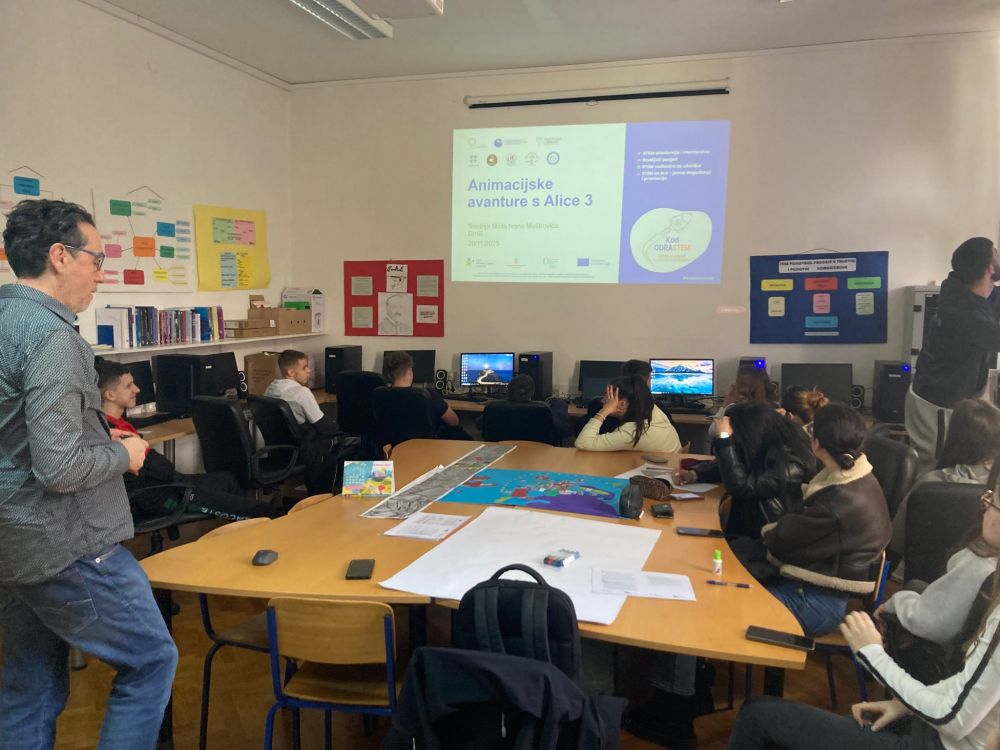 Održana radionica „Animacijske avanture s Alice 3" u sklopu projekta KadOdraSTEM