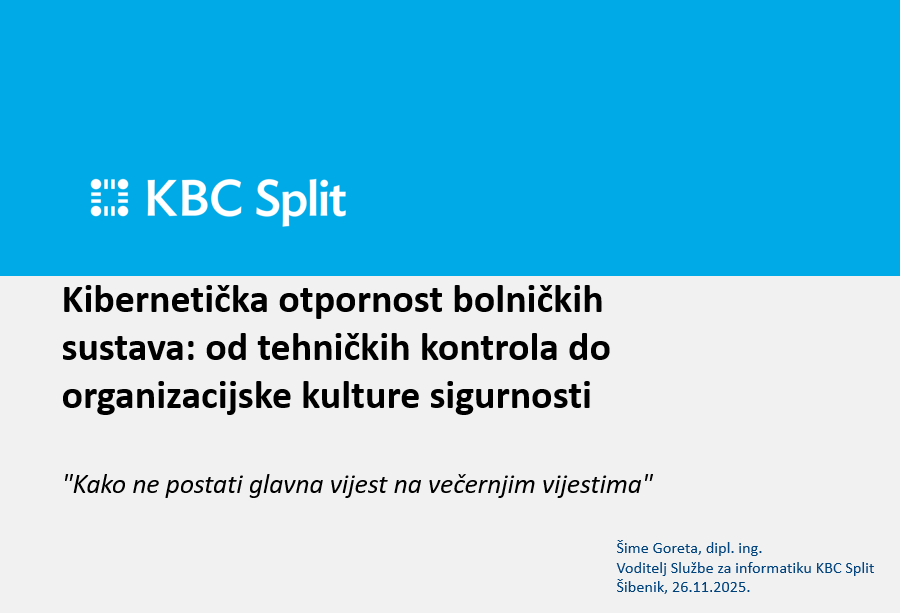 [GP] Održano gostujuće predavanje na temu kibernetičke otpornosti bolničkih sustava